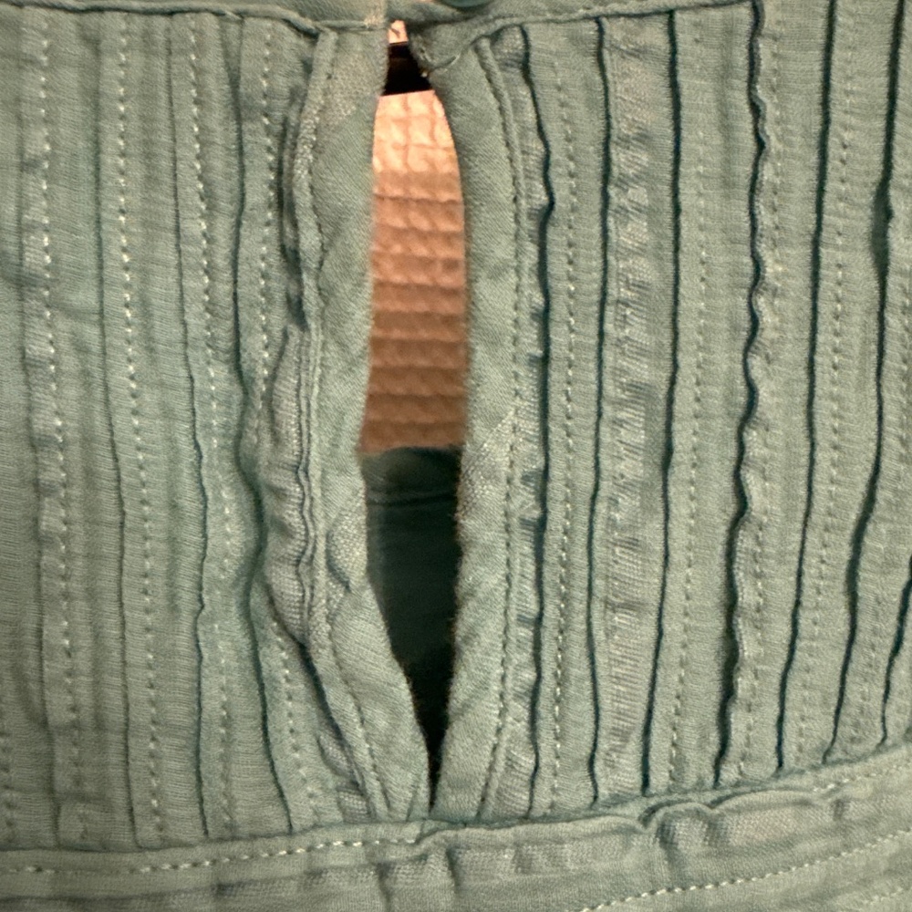 Prana turquoise blouse women’s size large - Picture 4 of 5